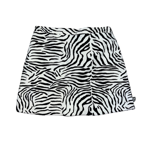 Gymboree Girls Zebra Print Velvet Skirt Shorts Skorts Size 9 - Picture 1 of 7